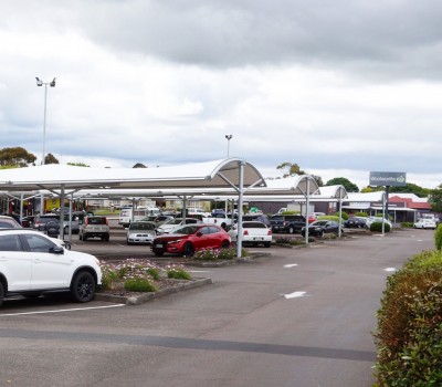 Woolworths Car Park shade structure Mount Gambier SA Weathersafe