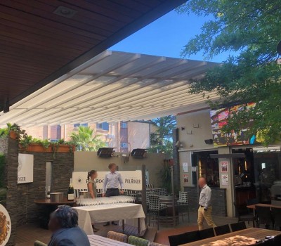 Retractable motorised roof Robin Hood Hotel Norwood City of Burnside