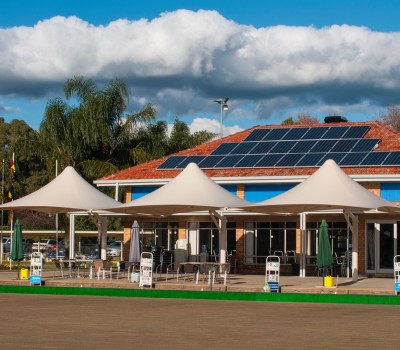 Permanent commercial umbrella hospitality Adelaide Bowling Club SA